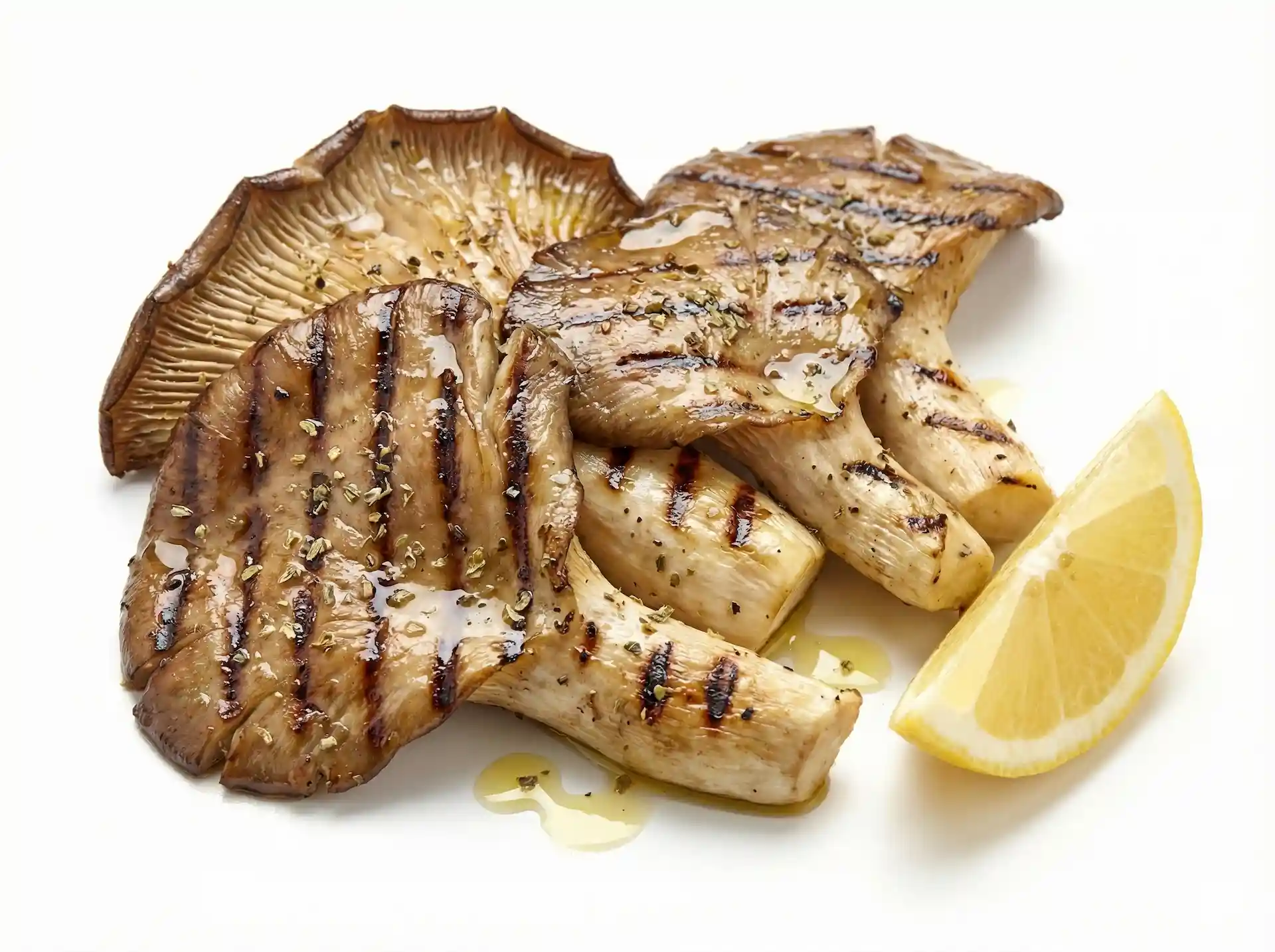 Grilled Pleurotus Mushrooms